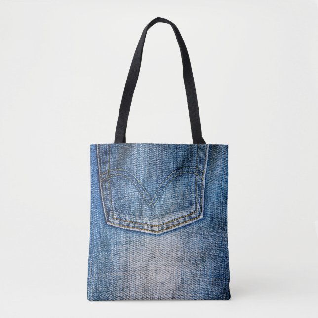Bolsa Tote Denim azul (Frente)