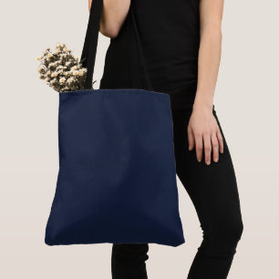 Bolsa Tote Denim Cor Sólida Plana