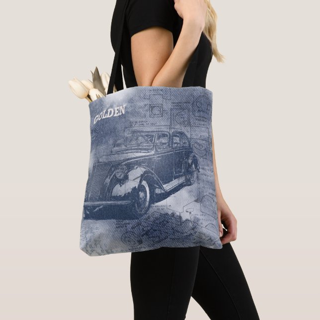 Bolsa Tote Denim Steampunk (Close Up)