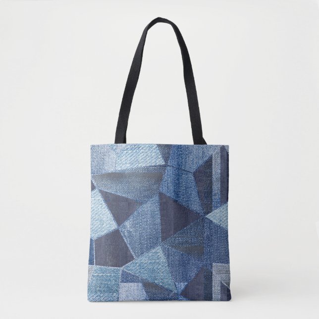Bolsa Tote Denim Urban: Patchwork Disparada. (Frente)