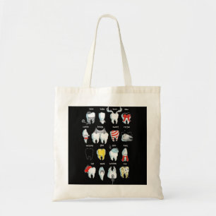 Bolsa Tote Dentes Dentistas Engraçado Designs Dentes Dentária