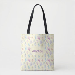 Bolsa Tote Dentes personalizados de aquarela
