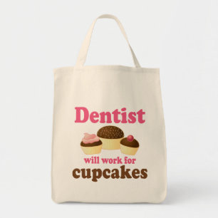Bolsa Tote Dentista bonito dos cupcakes do chocolate da