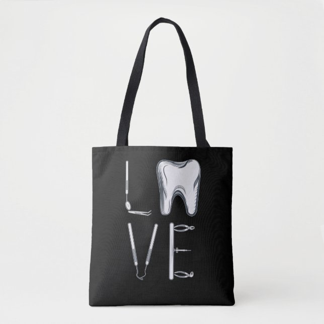 Bolsa Tote Dentista de Odontologia de Amor Dentista (Frente)