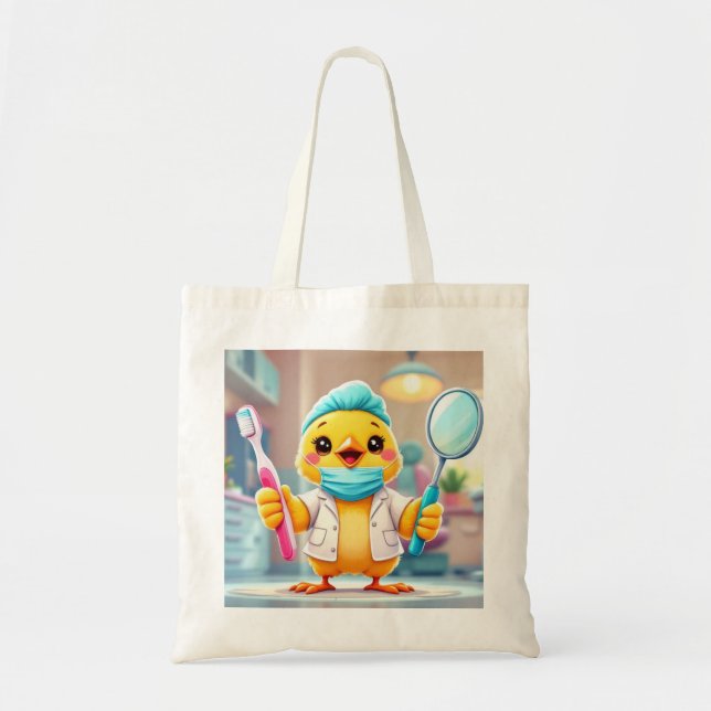 Bolsa Tote Dentista Galinha  (Frente)