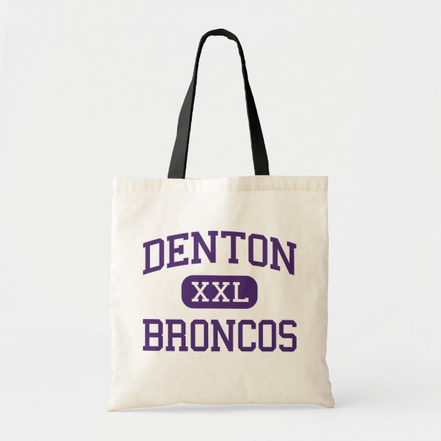 Bolsa Tote Denton - broncos - segundo grau - Denton Texas (Frente)