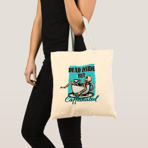 Bolsa Tote Dentro morto, Mas Esqueleto Cafeinado Que Ama Cafe