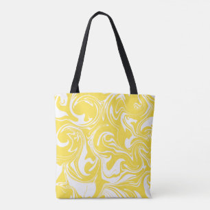 Bolsa Tote Derramar - Amarelo limão e branco