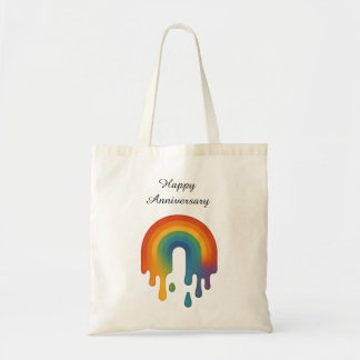 Bolsa Tote Derramar o Arco-Íris - Aniversário Feliz
