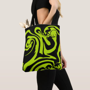 Bolsa Tote Derramar - Verde limão e preto