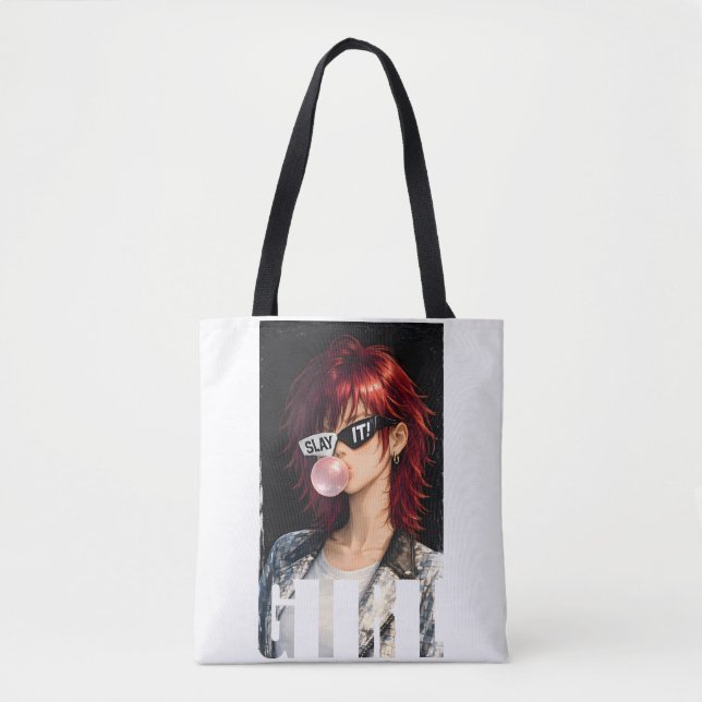 Bolsa Tote DERROTE ISSO! – Coleção Rebelde de Chiclete (Frente)