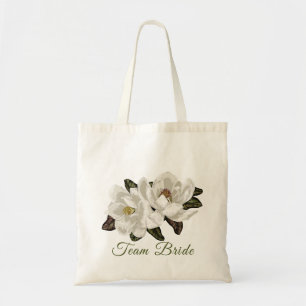Bolsa Tote Desabrochos de magnólia de aquarela