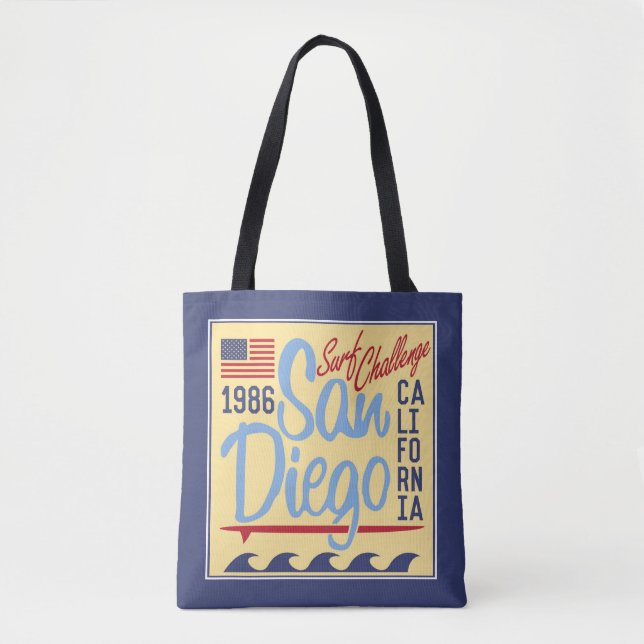 Bolsa Tote Desafio 1986 do surf de San Diego (Frente)