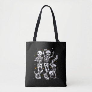 Bolsa Tote Desafio de Dança dos Esqueletos Dançantes Hallowee