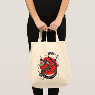 Bolsa Tote Desafio do Dragão: Uma Majestosa Obra de Arte Chin