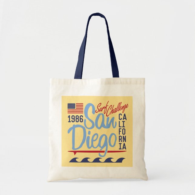 Bolsa Tote Desafio do Surf San Diego de 1986 (Frente)