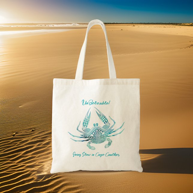 Bolsa Tote Desagradável vai devagar em Caye Caulker Belize Ca (Criador carregado)