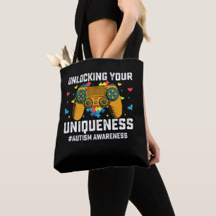 Bolsa Tote Desbloqueando Sua Unicidade Autismo Jogos Gamer