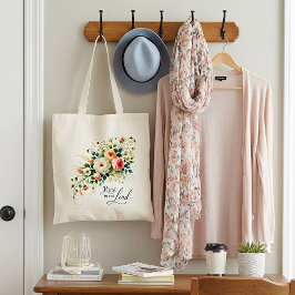 Bolsa Tote Descanso no Senhor floral