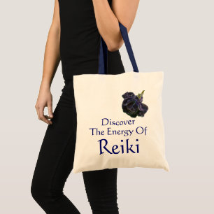 Bolsa Tote Descubra a energia do rosa do roxo de Reiki