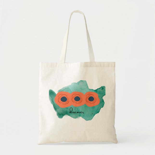 Bolsa Tote Descubra | aquarela Rosa (Frente)