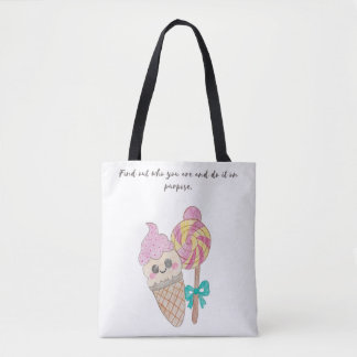 Bolsa Tote "Descubra quem você é e faça de propósito."