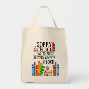 Bolsa Tote Desculpe o atraso, tive que terminar meu livro