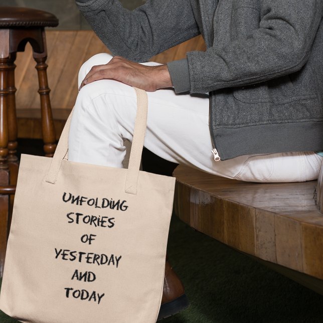 Bolsa Tote Desdobrando Histórias Histórico Presente para Prof (Get yours now and carry history's essence with pride!)