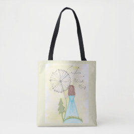 Bolsa Tote Deseje uma garotinha dandelion