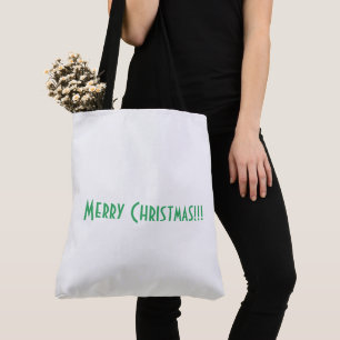 Bolsa Tote Desejo de celebração de Natal feliz impresso em co