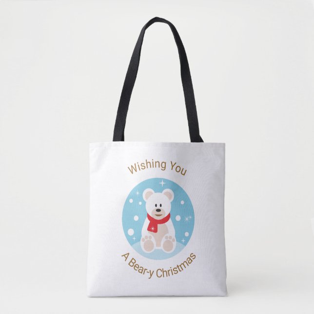 Bolsa Tote Desejo-Te Um Natal De Urso (Frente)