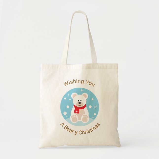 Bolsa Tote Desejo-Te Um Natal De Urso (Frente)