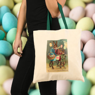 Bolsa Tote Desejos de Páscoa Vitorianos Antigos com Coelhinho