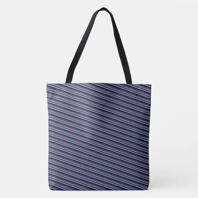 Bolsa Tote DESENHAR abstrato MODERN roxo-negro de cinza profu (Frente)