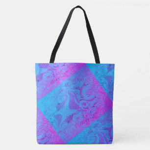 Bolsa Tote DESENHAR MODERN-abstrato cor-de-rosa-azul-claro