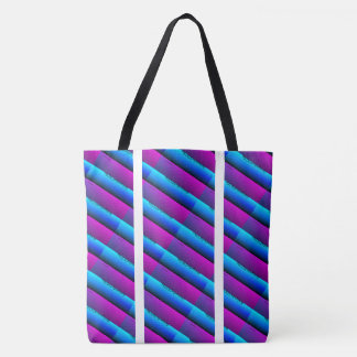 Bolsa Tote DESENHAR MODERN abstrato em azul púrpura branco-cl