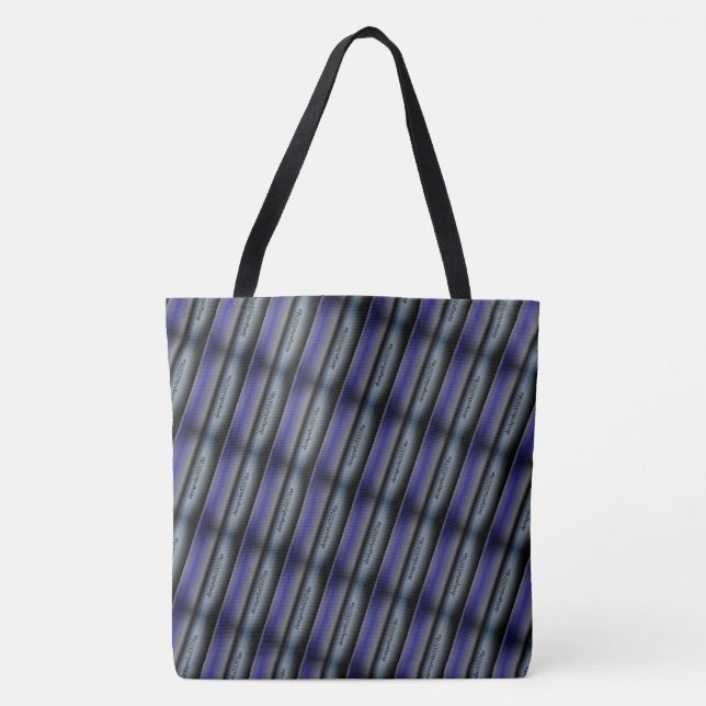 Bolsa Tote DESENHAR MODERN abstrato em cinza azul-preto (Frente)
