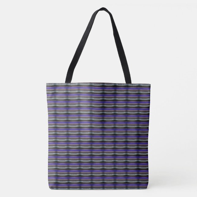 Bolsa Tote DESENHAR MODERN abstrato em cinza preto-claro-azul (Frente)