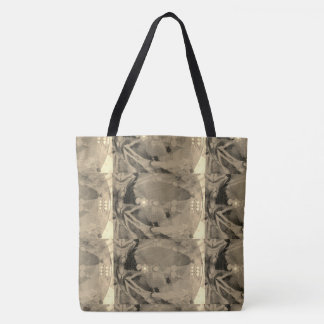 Bolsa Tote DESENHAR MODERN abstrato em preto-acastanhado-dour