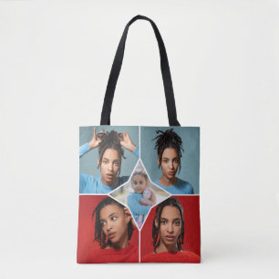 Bolsa Tote Desenhe Sua Própria Colagem de 5 Fotos