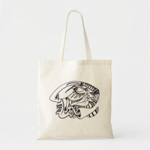 Bolsa Tote Desenho a tinta Três Aspectos