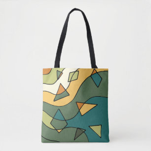 Bolsa Tote Desenho abstrato vintage feito à mão