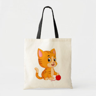 Bolsa Tote Desenho Animado de Gatinho Fofo Doida por Gatos Se