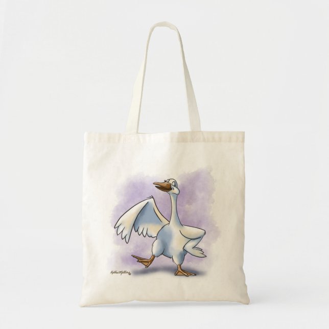 Bolsa Tote Desenho Animado do Ganso Dançante (Frente)