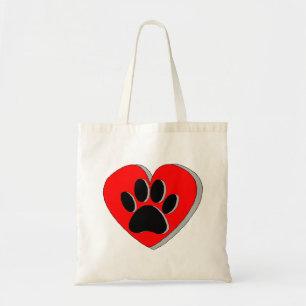 Bolsa Tote Desenho Cardíaco de Pata Cão