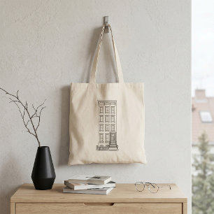 Bolsa Tote Desenho Clássico de Apartamento com Escada de Nova