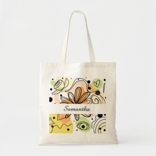 Bolsa Tote Desenho Colorido de Abstrato