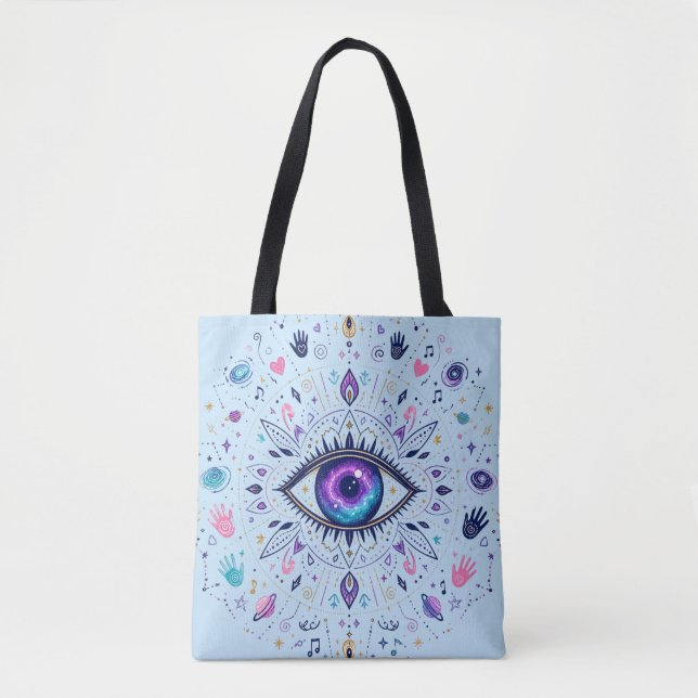 Bolsa Tote Desenho Cósmico Espiritual (Frente)