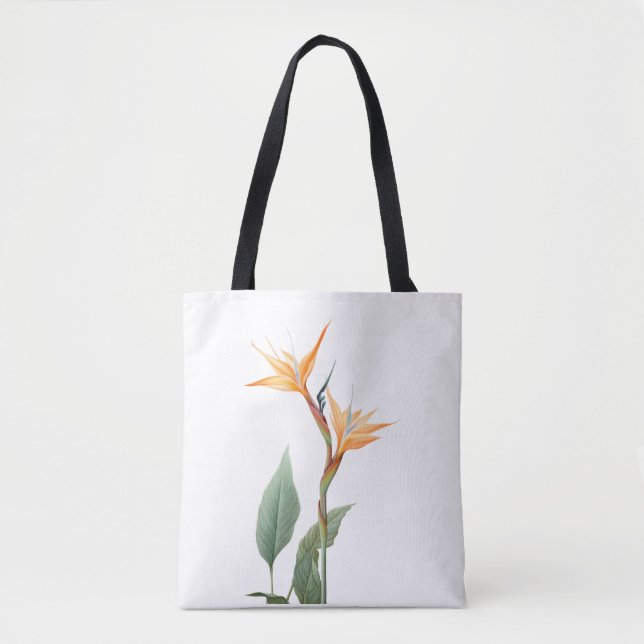 Bolsa Tote Desenho da ave do paraíso (flor) (Frente)