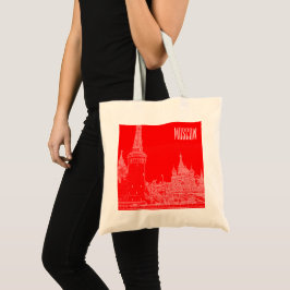 Bolsa Tote Desenho da Catedral Vermelha da Rua de Moscou